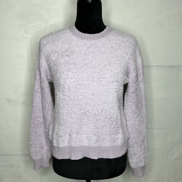 NWT Melrose and Market Girls Fuzzy Pullover Sweater Light Purple Size L (10-12) - Picture 1 of 9